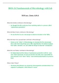 Exam 1 Q & A - BIOS242 &sol; BIOS 242 &lpar;Latest 2022 &sol; 2023&rpar; &colon; Fundamentals of Microbiology with Lab - Chamberlain