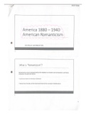 America 1880-1940: American Romanticism
