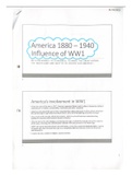 America 1880-1940: Influence of WW1