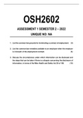 OSH2602 Assignment 1 Semester 2 2022