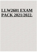 LLW2601-Individual Labour Law EXAM PACK 2021/2022.