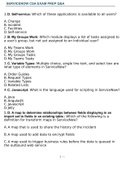 SERVICENOW CSA EXAM PREP QUESTIONS AND ANSWERS GRADED A&plus;