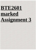 BTE2601-Becoming A Teacher marked & Revised Assignment 3 Latest 2022.