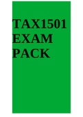 TAX1501-Taxation Of Salaried Persons LATEST EXAM PACK .
