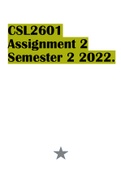 CSL2601 Assignment 2 Semester 2 2022.