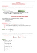 Mathématiques - Chapitre 2 "Fonctions De Plusieurs Variables" - S1L1