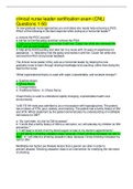 &lpar;Answered&rpar; clinical nurse leader certification exam &lpar;CNL&rpar; Questions 1-50&period;