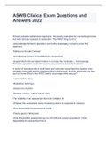 ASWB Clinical Exam Questions and Answers 2022