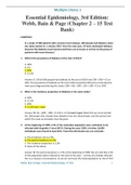 NR 503 Essential Epidemiology, 3rd Edition: Webb, Bain & Page (Chapter 2 – 15 Test Bank)/ 100% CORRECT ANSWERS.