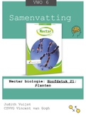 Samenvatting: Nectar biologie: Hoofdstuk 16 t/m 21 (VWO 6)