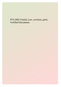 PVL2601 Family Law_revision_pack. Verified Document.