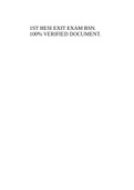 1ST HESI EXIT EXAM BSN&period; 100&percnt; VERIFIED DOCUMENT&period;