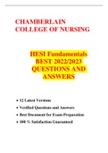 NURS 231; Pathophysiology NURS 231 exam Questions (Answered) Graded A+ Portage Learning CHAMBERLAIN COLLEGE OF NURSING 