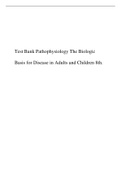 Test Bank Pathophysiology The Biologic Basis for Disease in Adults and Children 8th&period;pdf