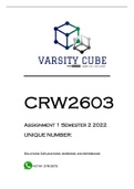 CRW2603 Assignment 1 Semester 2 2022