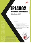 LPL4802 Assignment 1 Semester 2 2022