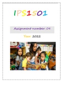 IPS1501 ASSIGNMENT 4 2022