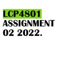 LCP4801 ASSIGNMENT 02 2022.