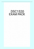 DSC1520 EXAM PACK