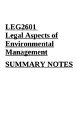 LEG2601-Legal Aspects of Environmental Management SUMMARY NOTES LATEST 2022.