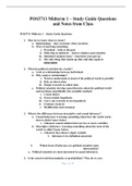 POS3713 Midterm 1 – Study Guide Questions and Notes from Class