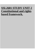 SSL2601-Social Security Law STUDY UNIT 2 Constitutional and rights based framework.
