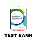 Test Bank For Nursing Delegation and Management of Patient Care 2nd Edition Motacki all chapters