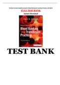 Test Bank For Basic & Applied Concepts of Blood Banking and Transfusion Practices&comma; 4th Edition all chapters