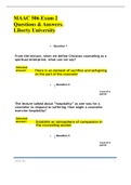 MAAC 506 Exam 2 Questions & Answers. Liberty University. A Graded.