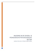Samenvatting Inleiding in de School- en pedagogische psychologie