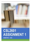 CSL2601 Assignment 1 Semester 2 2022
