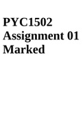 PYC1502 - Psychology In Society Assignment 01 Marked.