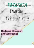 AS Biology Cambridge topic 1  FULL NOTES and paper 1 solved common misconceptions