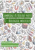 AS Biology Cambridge Topic 2 Notes & exam resources for paper 1 