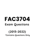 FAC3704 - Exam Questions PACK (2013-2022)