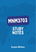 MNM3703 - Summarised NOtes