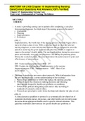 ANATOMY AN 2100 Chapter 19 Implementing Nursing Care(100% Correct)
