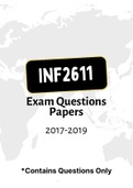 INF2611 - Exam Questions PACK (2017-2019)