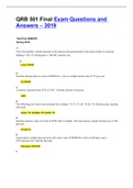 QNT 561 FINAL EXAM 1 &ndash; QUESTION AND ANSWERS LATEST UPDATES