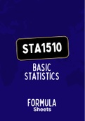 STA1510 - Formula Sheet (Summary)