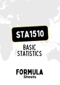 STA1510 - Formula Sheet (Summary) 