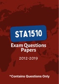 STA1510 - Exam Questions PACK (2012-2019)