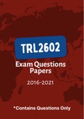 TRL2602 - Exam Questions PACK (2016-2021).