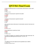 QNT&sol;561 Final Exam latest update