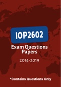 IOP2602 - Exam Questions Papers (2014-2019)