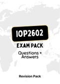 IOP2602 (NOtes, ExamPACK and QuestionPACK)