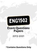 ENG1502 (NOtes, ExamPACK and QuestionPACK)