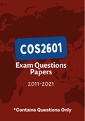 COS2601 - Exam Questions PACK (2011-2021)