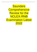 SAUNDERS COMPREHENSIVE REVIEW FOR NCLEX TEST BANK latest 2022