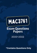 MAC3761 - Exam Questions PACK (2020-2022)
